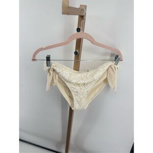 Aerie women’s crochet swim bottoms cream size XL